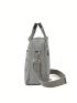 Light Gray Classic Backpack Casual Letter Patch Decor Multi Zipper