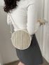 Mini Straw Bag Vacation Adjustable Strap Zipper Paper