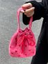 Mini Bucket Bag Heart Embroidery Design