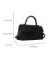 Small Square Bag Crocodile Embossed Top Handle Flap
