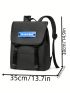 Letter Graphic Casual Daypack Black Flap