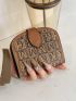 Letter Graphic Small Wallet PU Fashionable