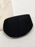 Small Dome Bag Minimalist Solid Black Felt