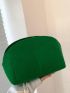 Small Dome Bag Minimalist Solid Green Felt