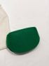 Small Dome Bag Minimalist Solid Green Felt