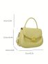 Minimalist Flap Square Bag Fashion Yellow