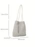 Minimalist Ruched Bag Chain Fashion White