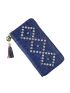 Fashion Women Wallet Long Zipper Pu Card Holder Purse With Tassel