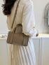 Mini Square Bag Crocodile Embossed Minimalist