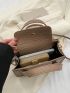 Mini Square Bag Crocodile Embossed Minimalist