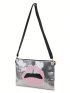 Sequin Lip Pattern Women's Casual Envelope Bag Clutch Bag Ladies Crossbody Bag