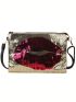 Sequin Lip Pattern Women's Casual Envelope Bag Clutch Bag Ladies Crossbody Bag, Perfect Bride Purse For Wedding, Prom & Party Events