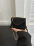 Mini Square Bag Studded Decor Flap Chain Strap
