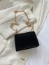Mini Square Bag Studded Decor Flap Chain Strap