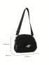 Planet Embroidery Small Canvas Bag Casual Women's Crossbody Bag Casual Mobile Phone Bag