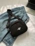 Planet Embroidery Small Canvas Bag Casual Women's Crossbody Bag Casual Mobile Phone Bag