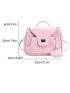 Twist Lock Flap Backpack With Bag Charm Pink