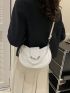 Minimalist Hobo Bag White Pu