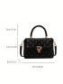 Small Square Bag Fashionable Argyle Quilted Star Decor Adjustable Strap