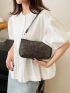 Metallic Baguette Bag Zipper Glamorous Medium