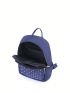 Quilted Classic Backpack Studded Decor Fashionable