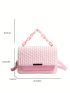 Chain Strap Square Bag Flap Polyester Fashionable