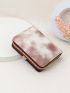 Tie Dye Small Wallet PU Zipper Around Fashionable