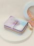Tie Dye Small Wallet PU Zipper Around Fashionable
