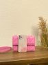 Mini Pink Quilted Faux Pearl Decor Flap Square Bag Fashion