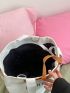 Large Shopper Bag Letter Graphic Colorblock