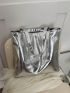 Medium Shoulder Tote Bag Metallic Funky