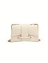 Lady Handbag Crocodile Embossed Square Bag Metal Chain Shoulder Bag Mini Change Purse