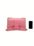 Lady Handbag Crocodile Embossed Square Bag Metal Chain Shoulder Bag Mini Change Purse