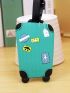 Suitcase Design Luggage Tag Green For Travel Bag