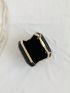 Mini Minimalist Box Bag Black Chain Strap