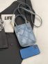 Mini Quilted Double Handle Square Bag Double Handle
