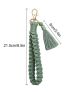 Woven Tassel Decor Keychain With Keyring Braided Bag Charm