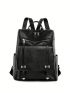 Minimalist Flap Backpack Solid Color