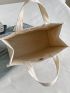 Medium Square Bag Stripe Detail Double Handle
