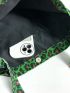 Leopard Pattern Hobo Bag Green Fashionable Large Capacity