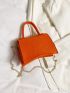 Mini Square Bag Embossed Funky Flap Chain