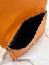 Metal Decor Envelope Bag Pink PU Fashionable