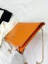 Metal Decor Envelope Bag Pink PU Fashionable