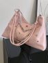 Fashion New Colorful Rhinestone Decor Single Shoulder Bag Simple Casual Women's Commuter Tote Bag