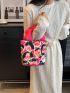Mini Bucket Bag Colorblock Cartoon Graphic Top Handle