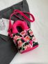 Mini Bucket Bag Colorblock Cartoon Graphic Top Handle