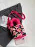 Mini Bucket Bag Colorblock Cartoon Graphic Top Handle