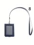 Solid Color ID Card Holder With Strap Multi-Function