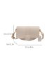 Fashion Square Crossbody Bag, Buckle Decor Shoulder Bag