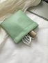 Minimalist Coin Purse Solid Color Self-Closing PU